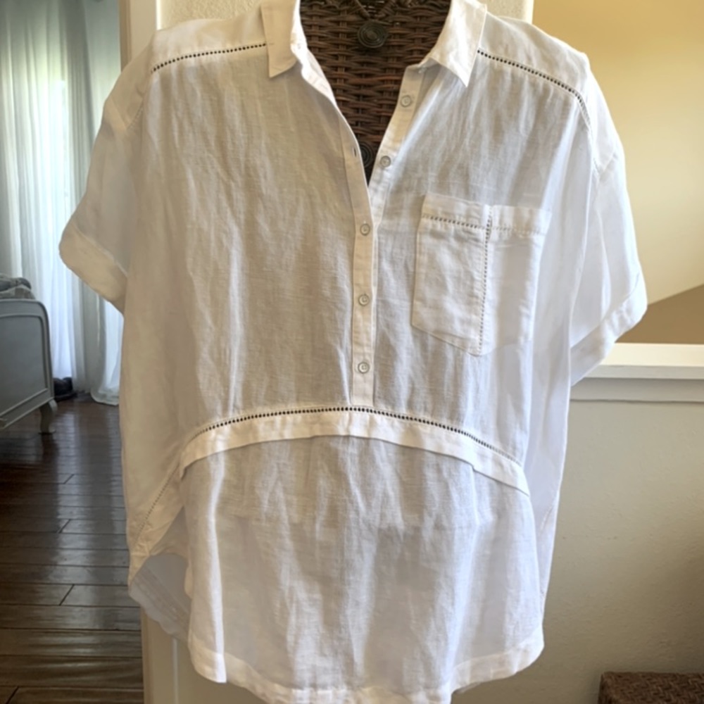 Free People off white oversized blouse